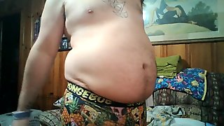 Belly Inflation in Character Underwear