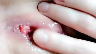 Close Up Pussy Wet With Her Sticky Sweet Cum